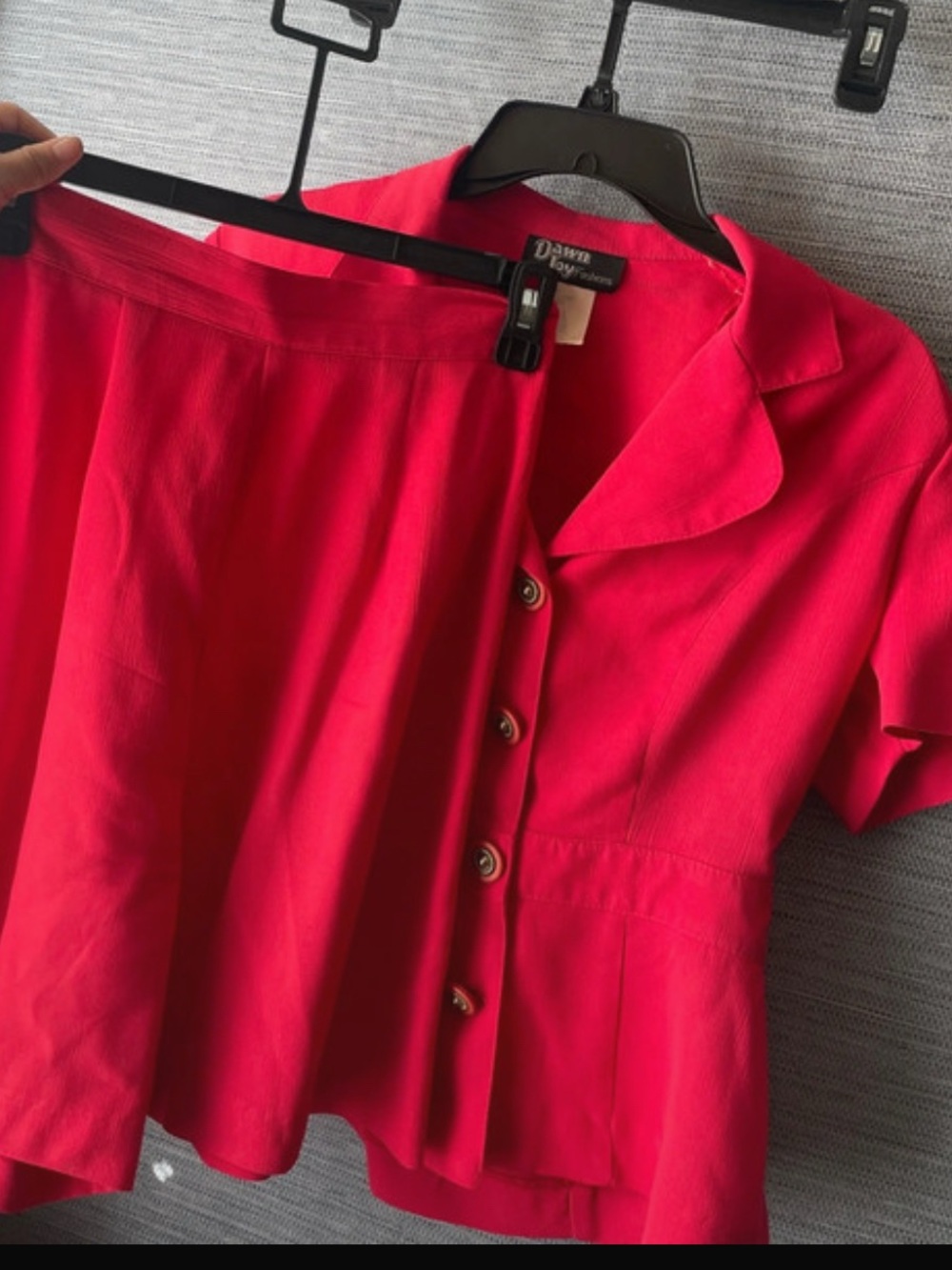 Dana Kay Vibrant Red Button Down Shirt